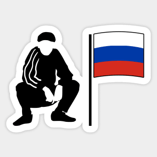 Russian slav squat Sticker